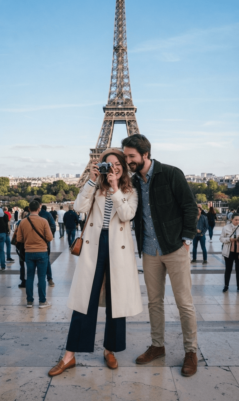 Paris travel reel video frame